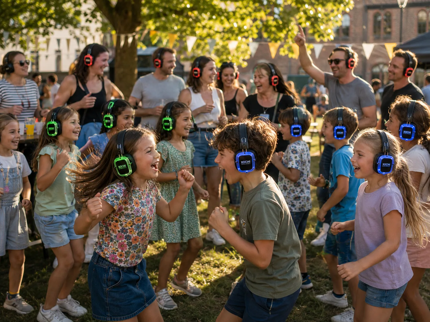 Silent disco op een schoolfeest