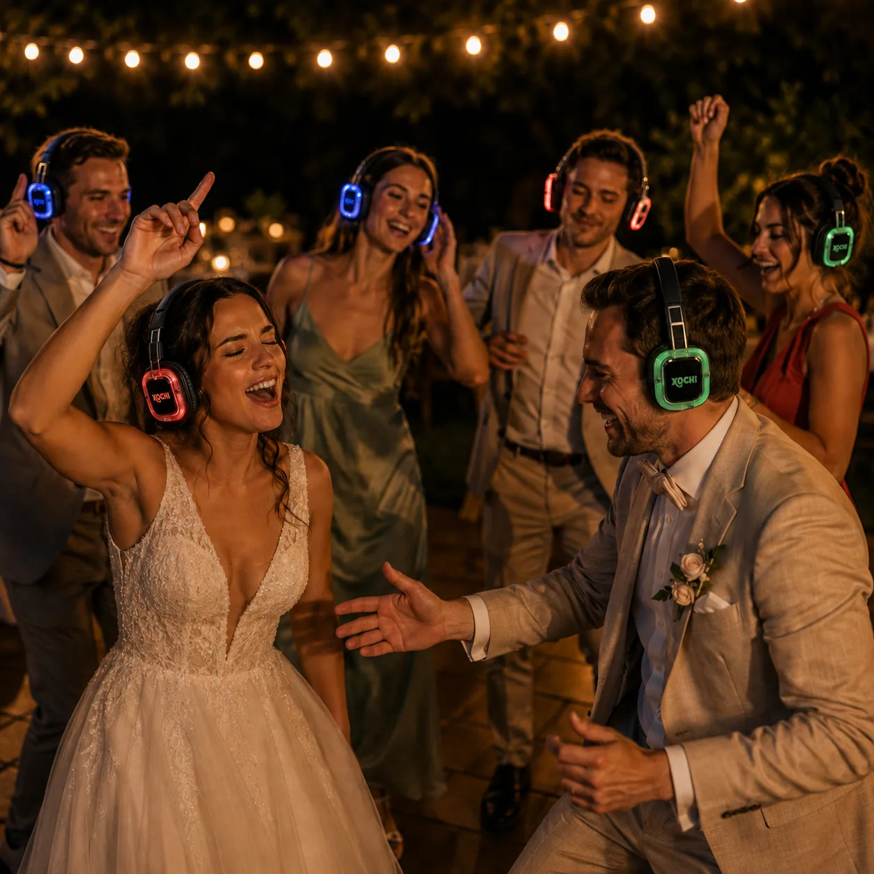 Silent disco op een trouwfeest