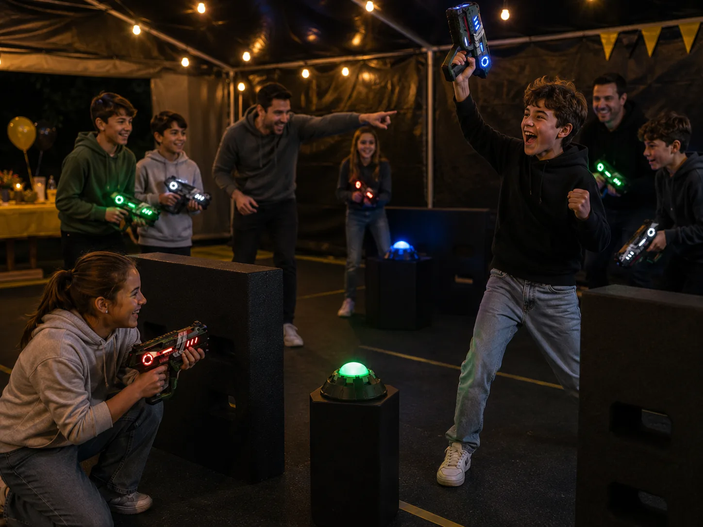 Finale van een Lightbattle-verjaardagsfeest